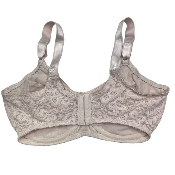 Bali 38DD Tan Lace Seamless Bra Unlined Underwire Adjustable Straps Intimates - Picture 5 of 12